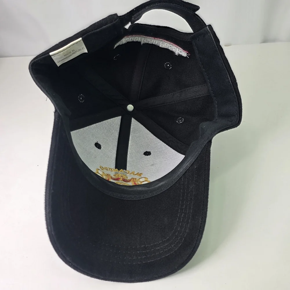 Vintage Macanudo Cigars Black High Quality Adjustable Strapback Hat.